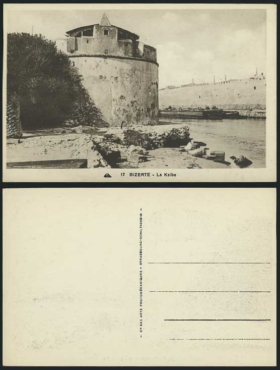 Tunisia BIZERTE Old Postcard LA KSIBA Tower River Scene