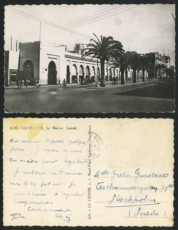 Casablanca Old Postcard Market, Marche Central Cyclists