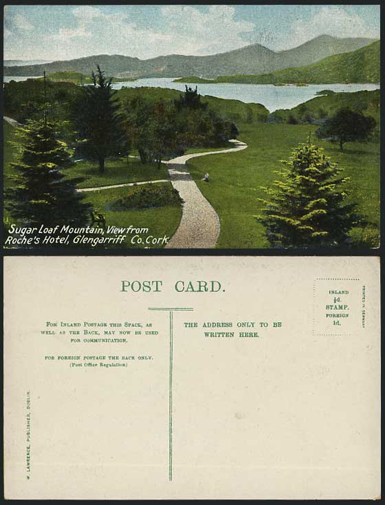 Cork SUGAR LOAF, ROCHE'S HOTEL GLENGARRIFF Old Postcard