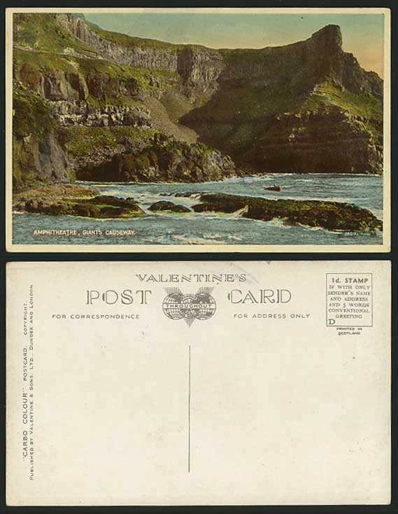 Antrim Old Postcard Giant's Causeway AMPHITHEATRE Rocks