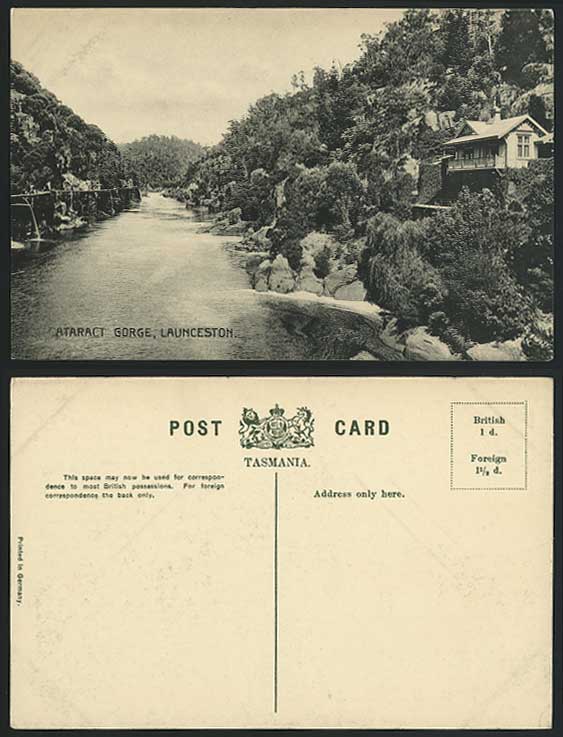 Tasmania Old Postcard Cataract Gorge & River Launceston