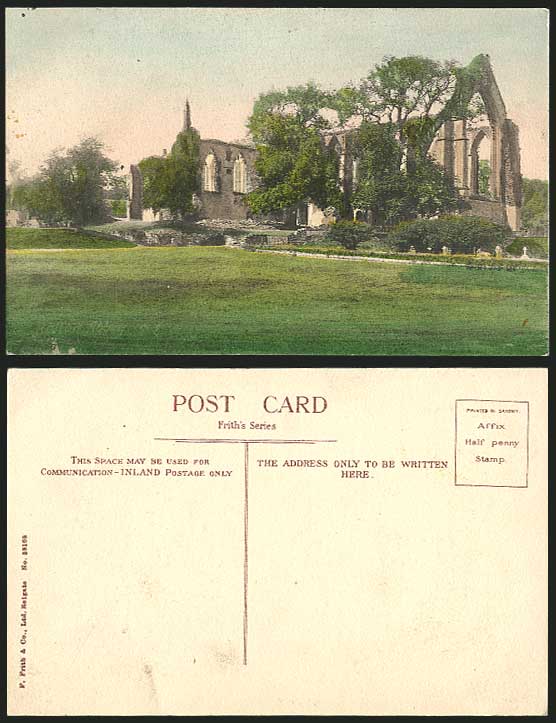 BOLTON ABBEY Yorkshire Old Hand Tinted Frith's Postcard