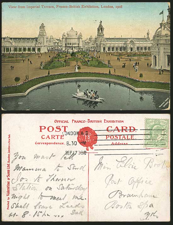 IMPERIAL TERRACE Franco British Exhibition Old Postcard