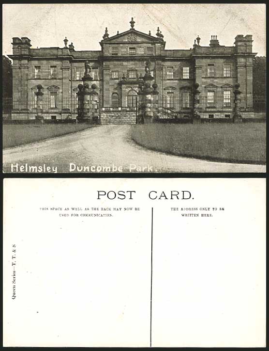 North Yorkshire Old Postcard HELMSLEY The Duncombe Park