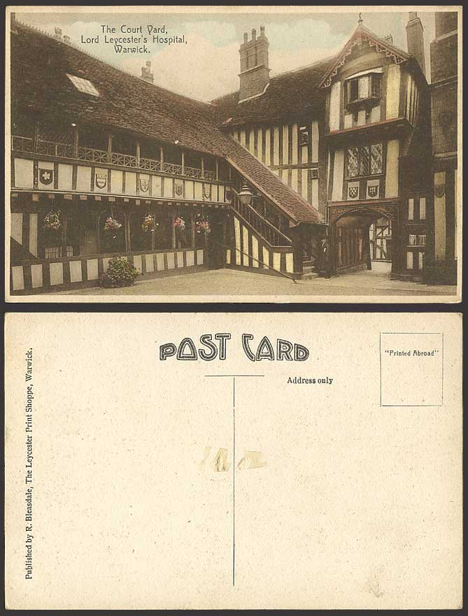 Warwick Old Postcard Lord Leycesters Hospital Courtyard