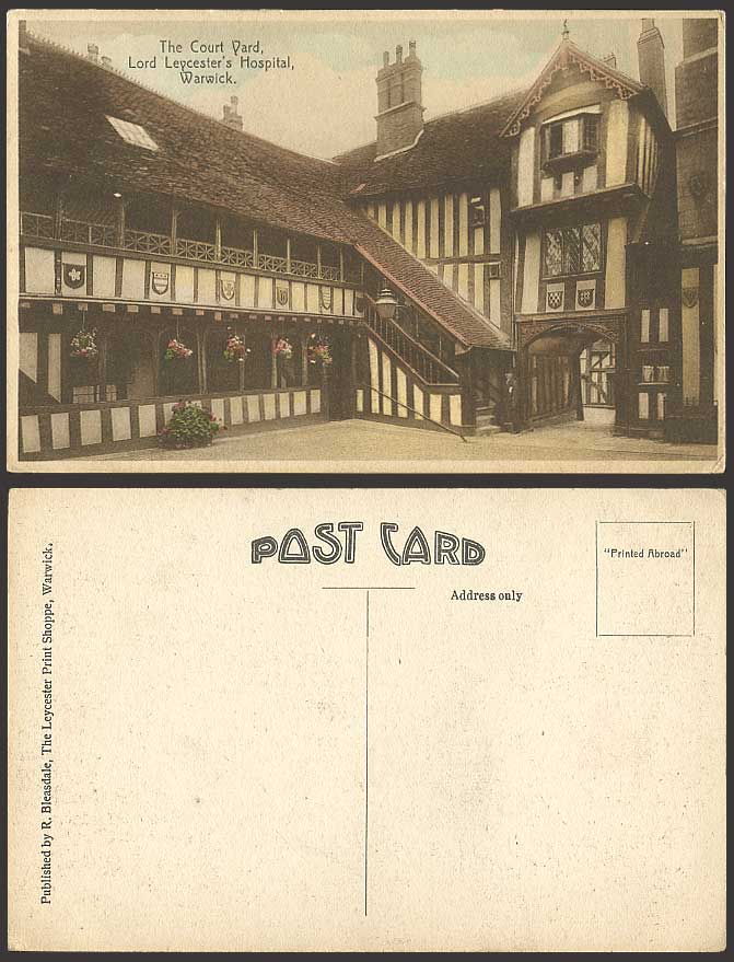 Warwick Old Postcard Lord Leycesters Hospital Courtyard