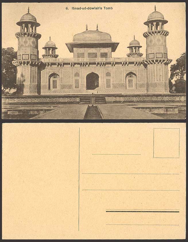 Agra Old Postcard Itmaduddaula - Itmad-ud-dowlah's Tomb