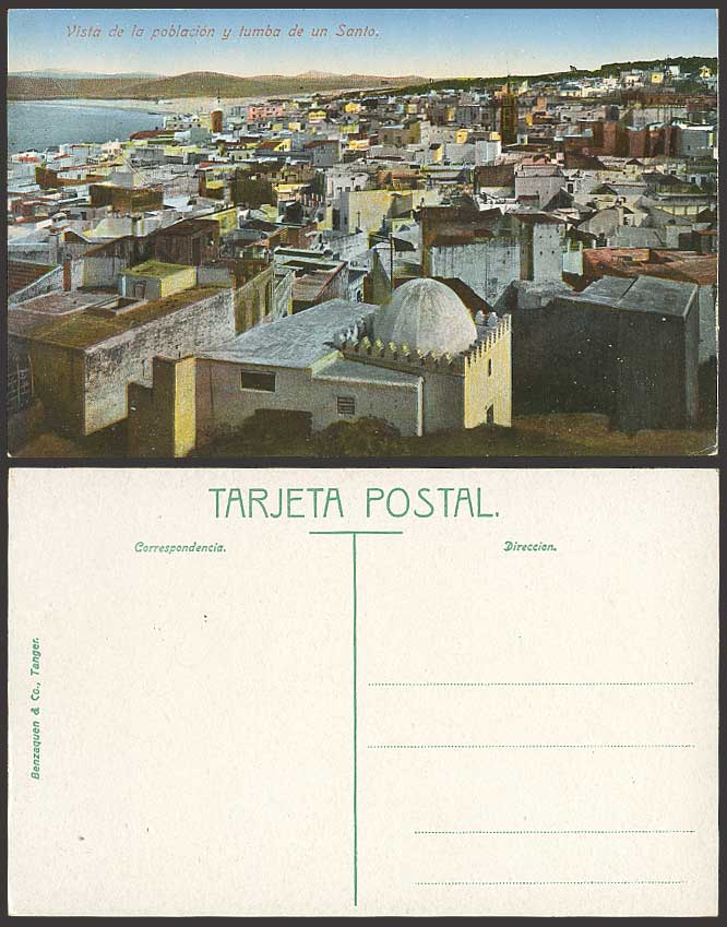 Morocco Tanger Poblacion Tumba de un Santo Old Postcard