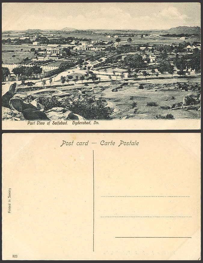 India Old Postcard Part View of SAIFABAD, HYDERABAD Dn. Panorama Deccan