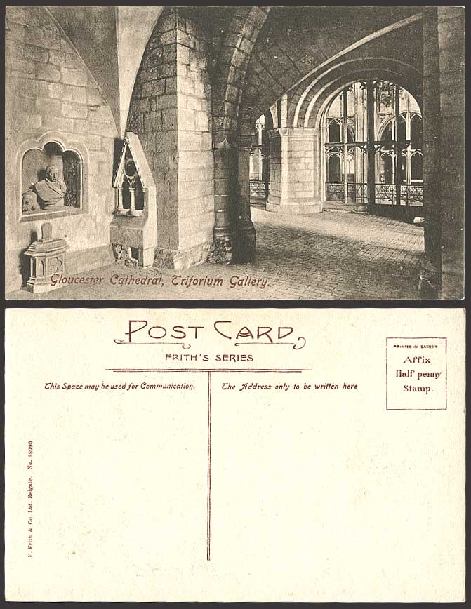 Gloucester Cathedral - TRIFORIUM GALLERY - Old Postcard