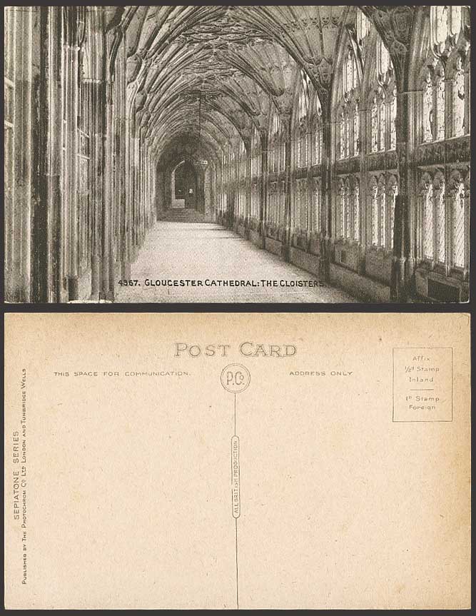 Gloucester Cathedral, Interior - Cloisters Old Postcard