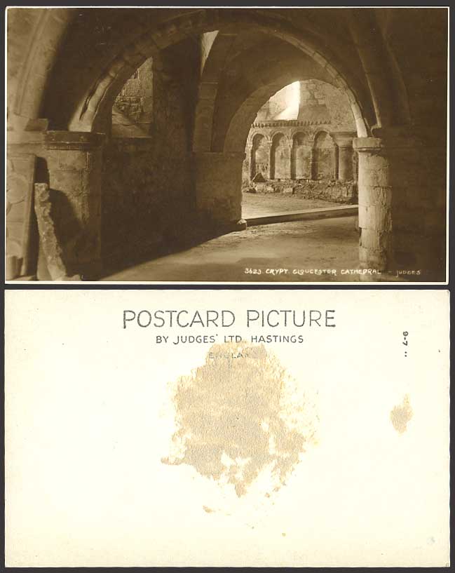 GLOUCESTER CATHEDRAL THE CRYPT Old Judges R.P. Postcard