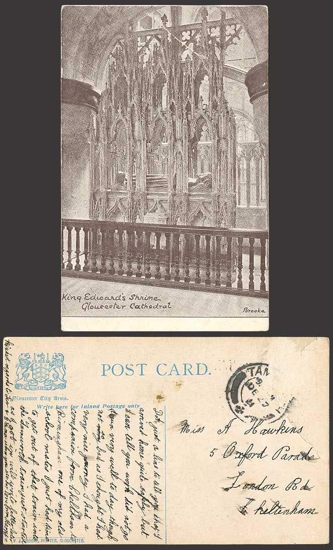 Gloucester Cathedral 1911 Postcard King Edward's Shrine