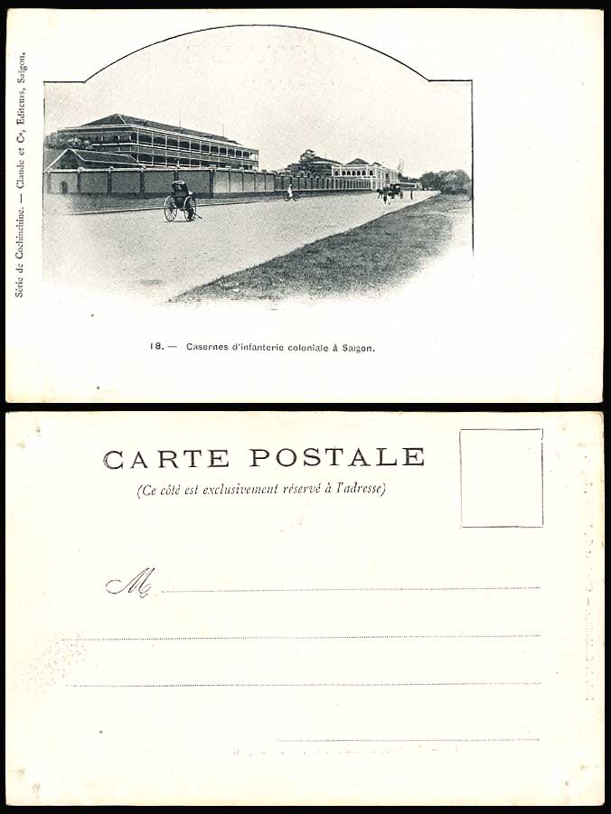 Indo-China Old Postcard SAIGON Casernes d'infanterie, Infantry Military Barracks