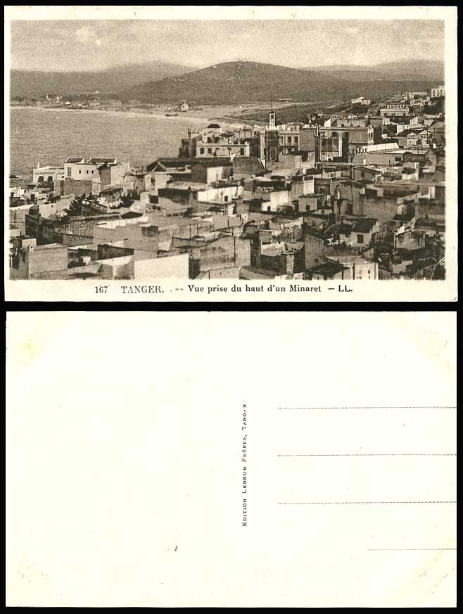Morocco Old Postcard TANGER View from Top of Minaret Panorama General View LL167
