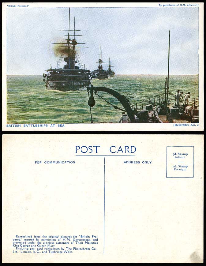 WW1 British Battleships at Sea Old Postcard Warships Military Vessels, Admiralty
