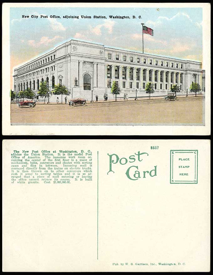 USA Washington D.C. New City Post Office adjoining Union Station US Old Postcard