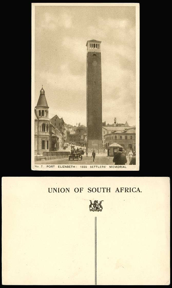 South Africa Port Elizabeth 1820 Settlers Memorial Street Scene CAR Old Postcard
