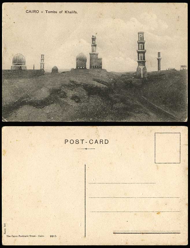 Egypt Old Postcard Cairo TOMBS OF KHALIFS, Tombeaux des Khalifes, Caire Panorama