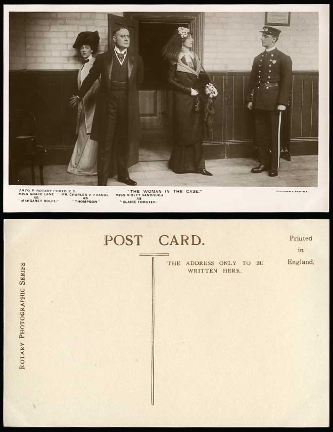 Actresses Grace Lane Violet Vanbrugh Actor Charles V France Actress Old Postcard