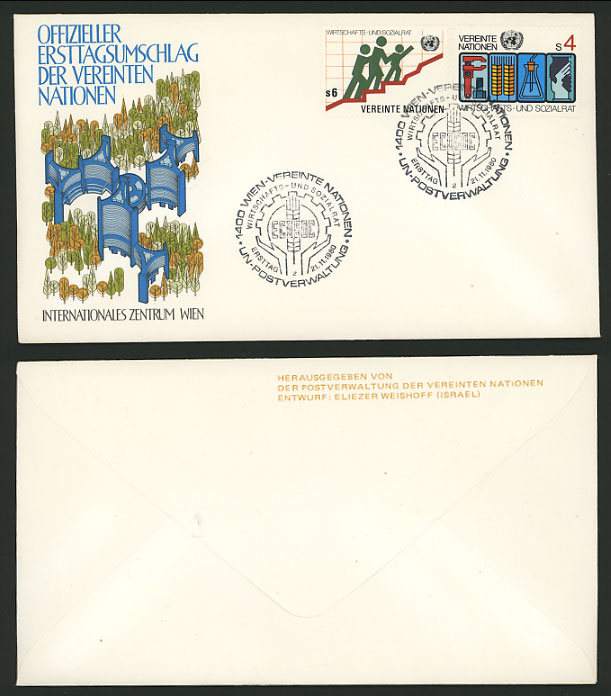 United Nations 1400 Wien Vereinte 1980 First Day Cover