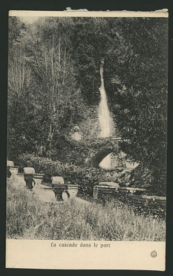 Italy Old Postcard Dans le Parc The Waterfall Cascade