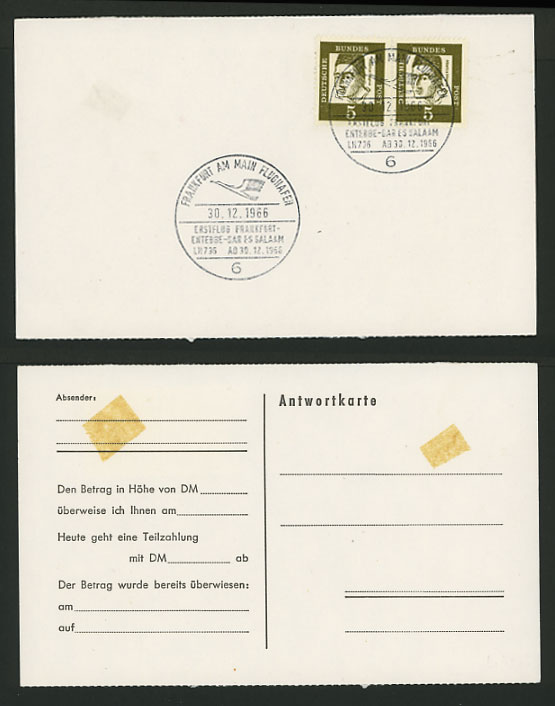 Germany 1966 Card FRANKFURT /M Albertus Magnus Stamps