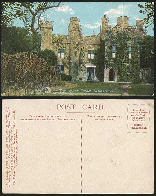 Whitstable Kent Old Colour Postcard The Tankerton Tower
