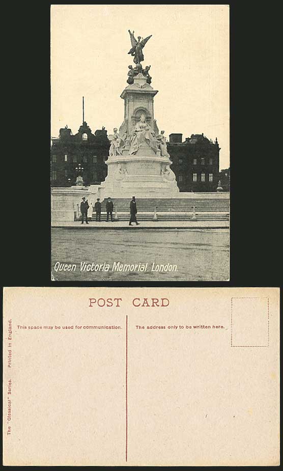 London Old Postcard QUEEN VICTORIA MEMORIAL Angel Steps