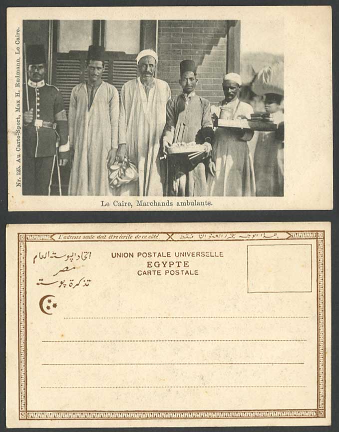 Egypt Old UB Postcard Cairo Marchands Ambulants Hawkers Sellers Vendor Merchants
