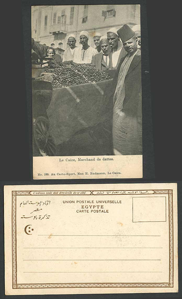 Egypt Old Postcard Cairo, Marchand de Dattes, Dates Merchant Seller Vendor Caire