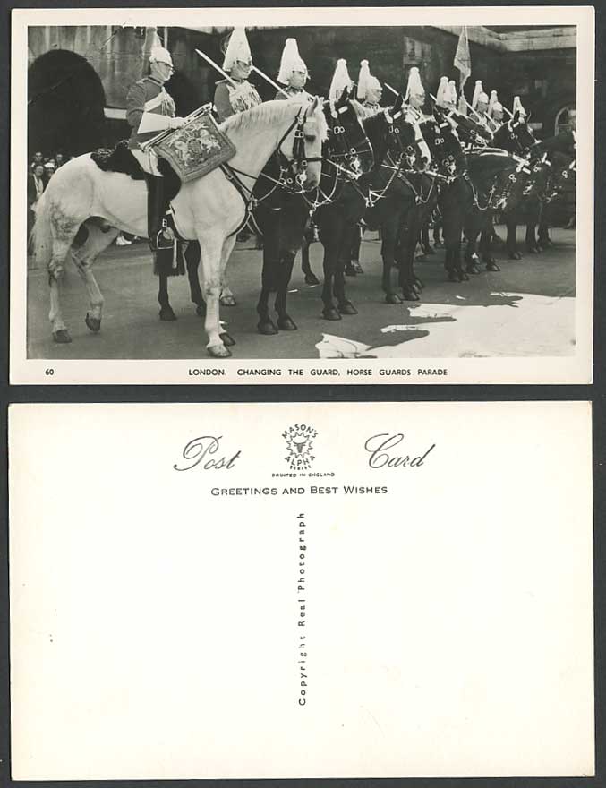 London Old Real Photo Postcard Changing The Guard Horse Guards Parade, WHITEHALL