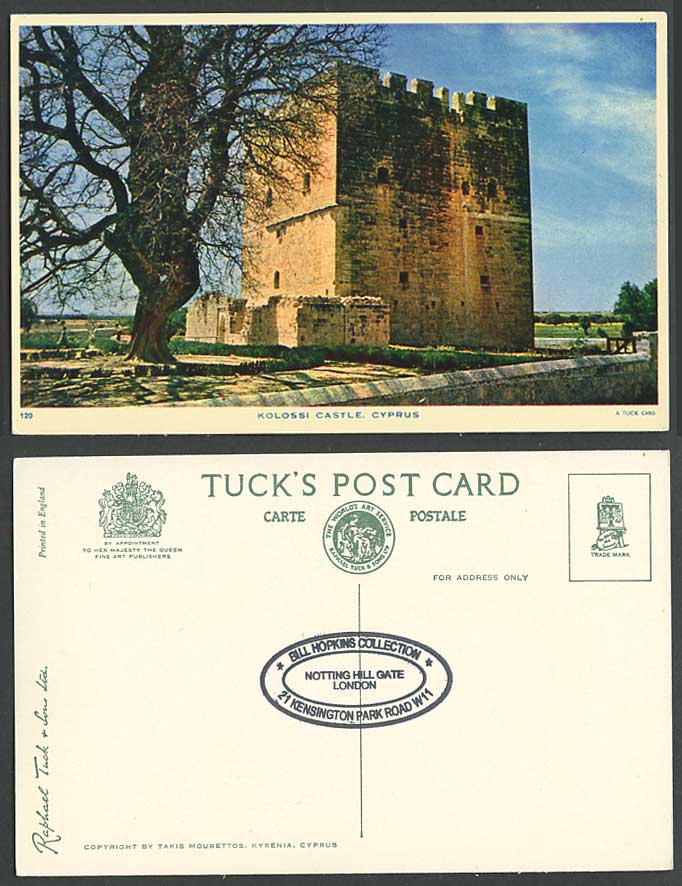 CYPRUS Old Tuck's Postcard Kolossi Castle, Built by Frankish Military, Limassol