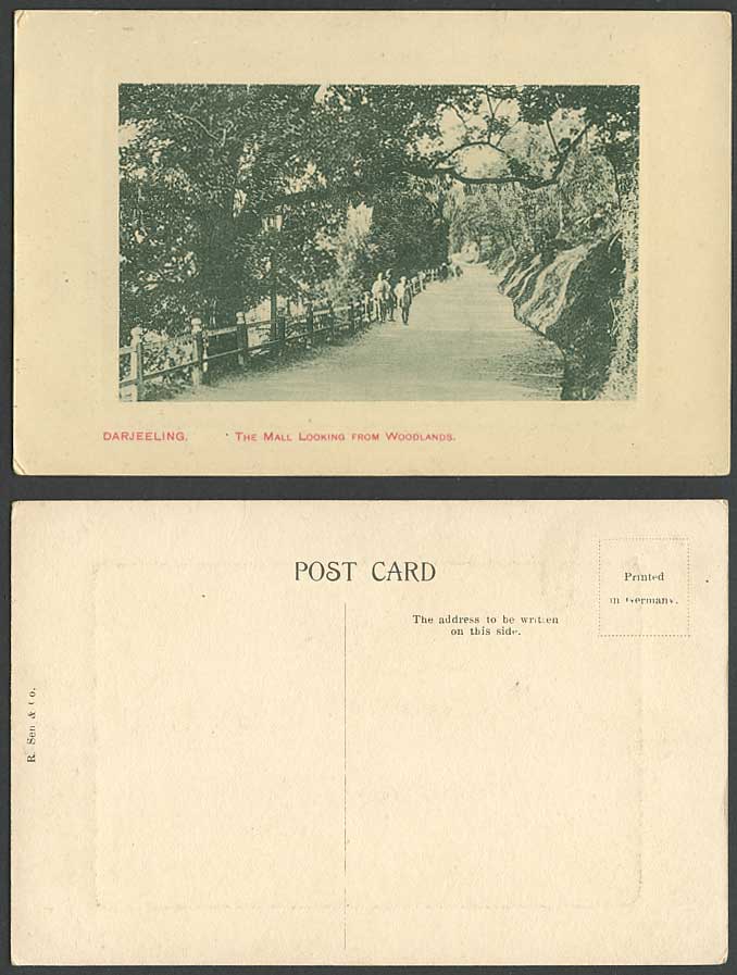 India Old Postcard Darjeeling THE MALL Looking from Woodlands Street R. Sen & Co