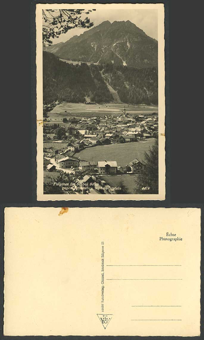 Austria Tyrol Old RP Postcard Fulpmes im Stubai, Prohnebeau Ampferstein Panorama