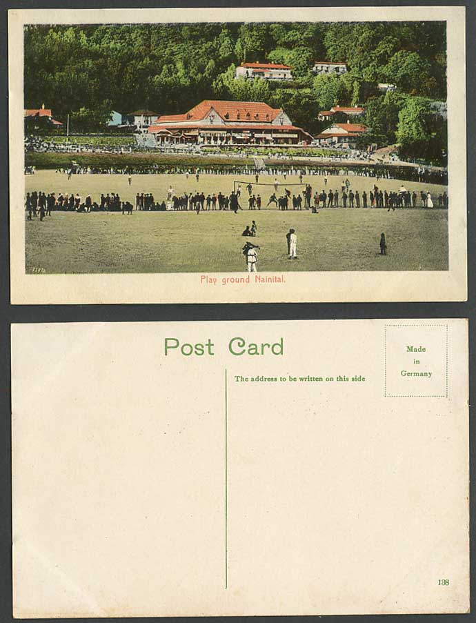 FOOTBALL, India Old Postcard Play Ground, Nainital Naini-Tal Stanley Smith & Co.