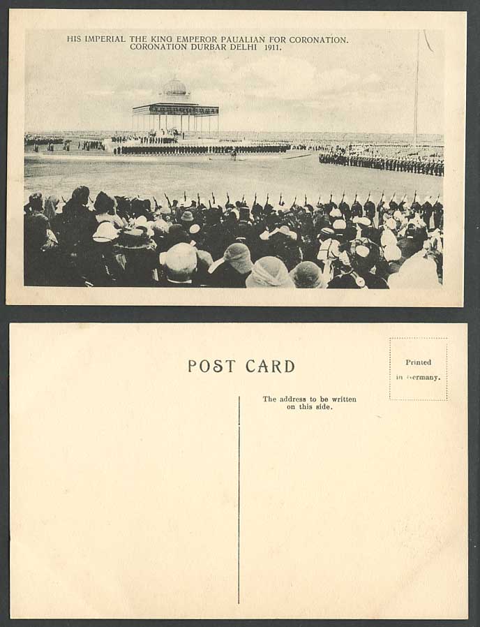 India King Emperor Paualian Pavilion, Coronation Durbar, Delhi 1911 Old Postcard