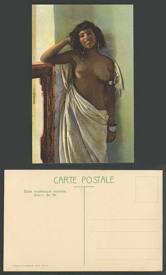 Tunisia Old Postcard Woman Lady Girl Armlet, Ethnic Life, Eastern Academic Study