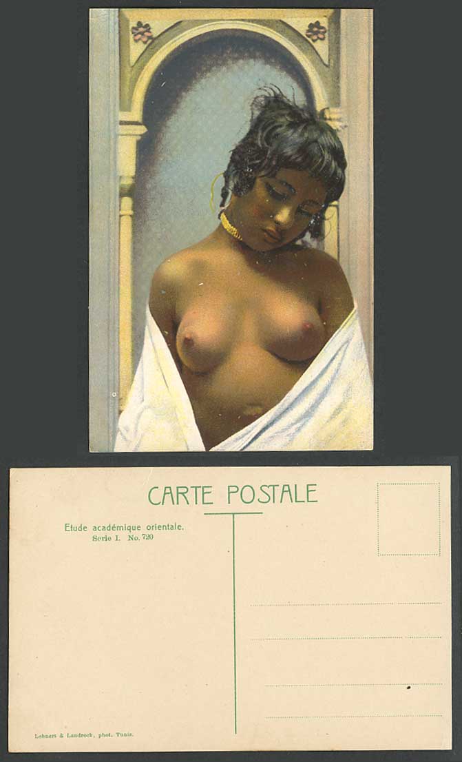 Tunisia Old Postcard Native Woman Lady Girl, Eastern Academic Study No. 720
