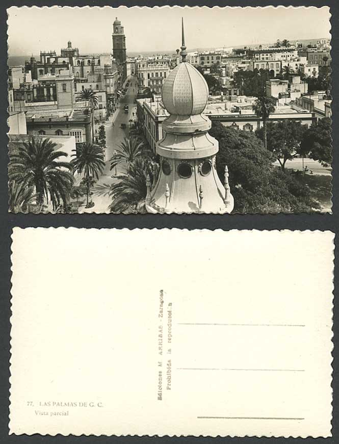 Spain Las Palmas de Gran Canaria, Vista Parical Partial View Street Old Postcard