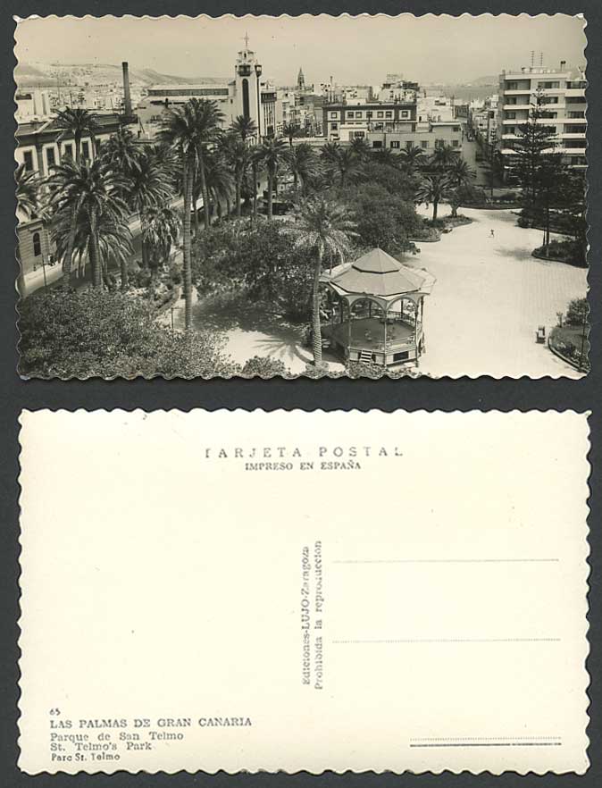 Spain Las Palmas Gran Canaria, Parque de San Telmo St. Telmo's Park Old Postcard