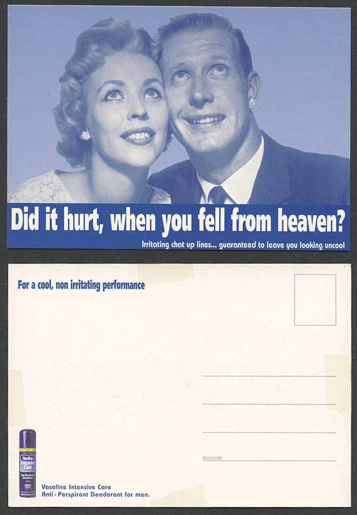 Vaseline Intensive Care, Anti-Perspirant Deodorant for Men, Advertising Postcard