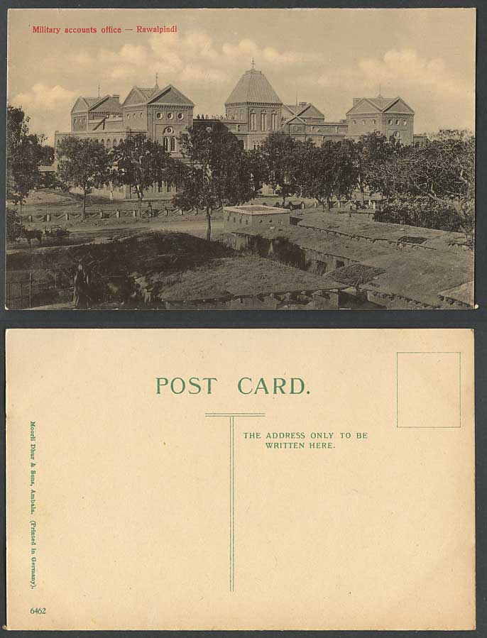 Pakistan Old Postcard Military Accounts Office Rawalpindi Panorama British India