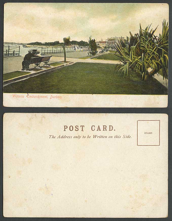 South Africa Old U.B. Postcard Victoria Embankment, Durban, Promenade Esplanade
