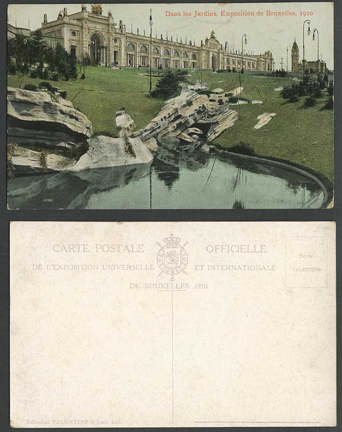 Exposition de Bruxelles 1910 Exhibition Dans les Jardins In Gardens Old Postcard