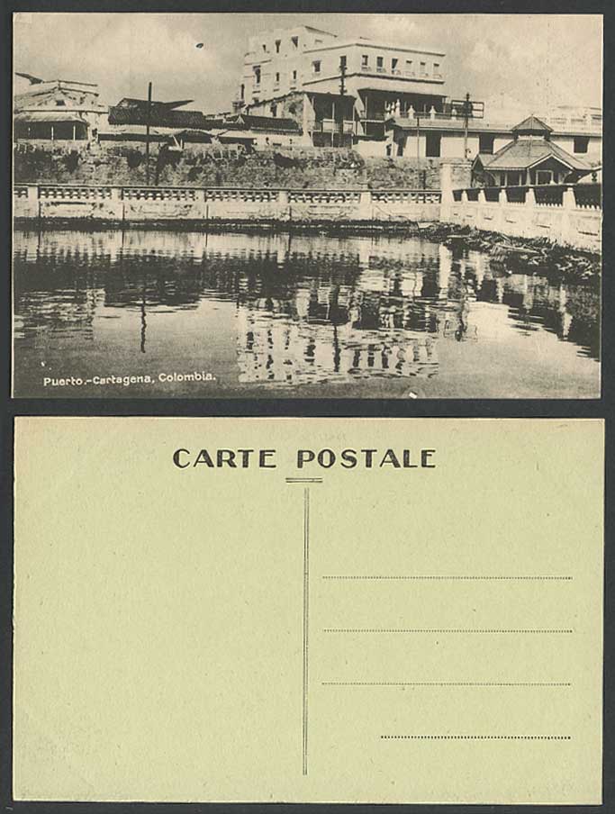 Colombia Old Postcard Puerto - Cartagena de Indias, Harbour, South America