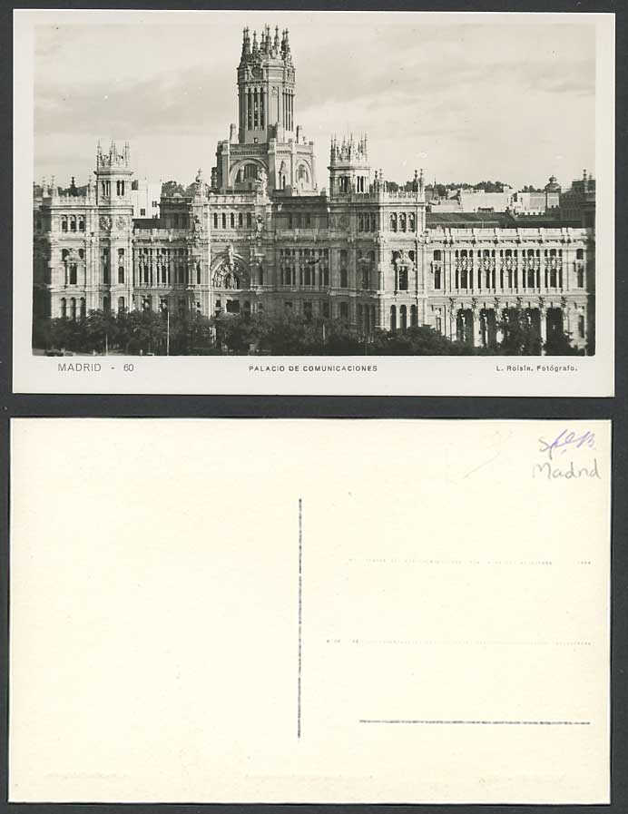 Spain Old RP Postcard Madrid Palacio de Comunicaciones, Palace of Communications