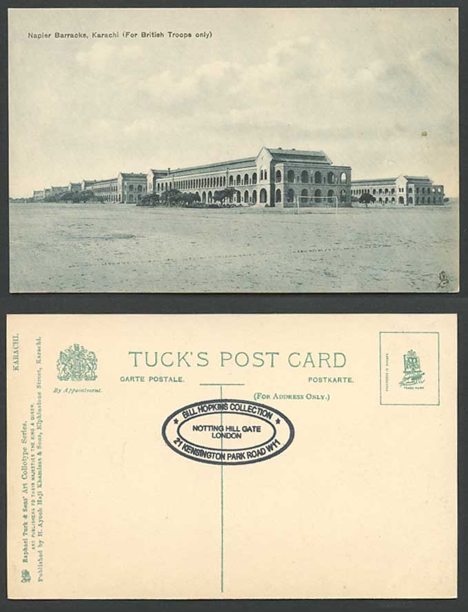 Pakistan Old Postcard Napier Barracks Karachi Military Barrack India, Tuck's Art