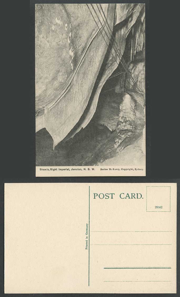 Australia Old Postcard Shawls Right Imperial Cave Jenolan Caves NSW BlueMountain