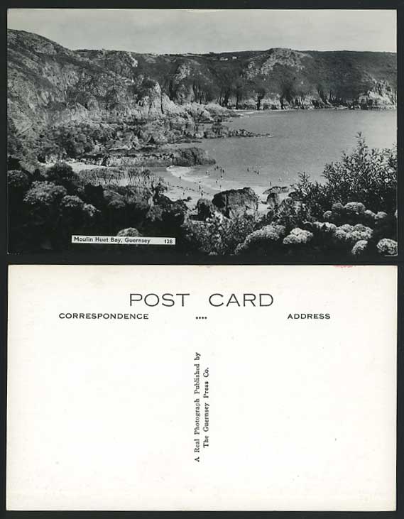 Guernsey Channel Islands Old Postcard - Moulin Huet Bay
